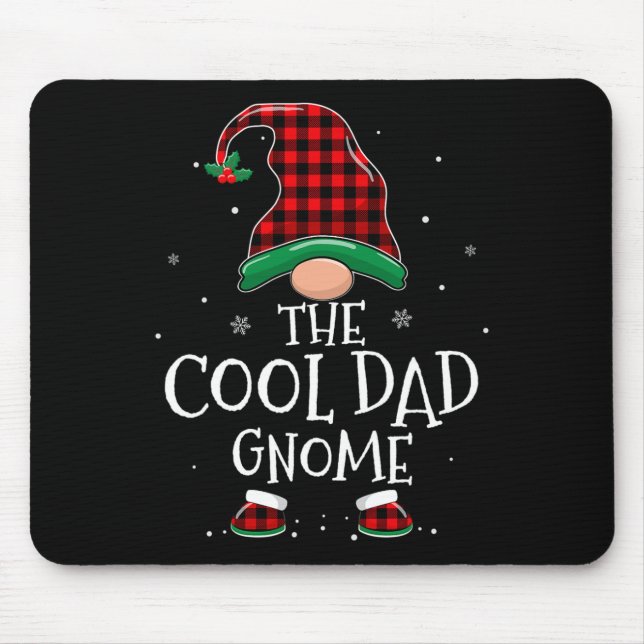 Alfombrilla De Ratón Familia Guay Dad Gnome Xmas coincidiendo Plaid Chr (Frente)