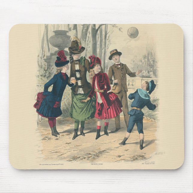 Alfombrilla De Ratón Familia Infantil Vieja Victoriana (Frente)