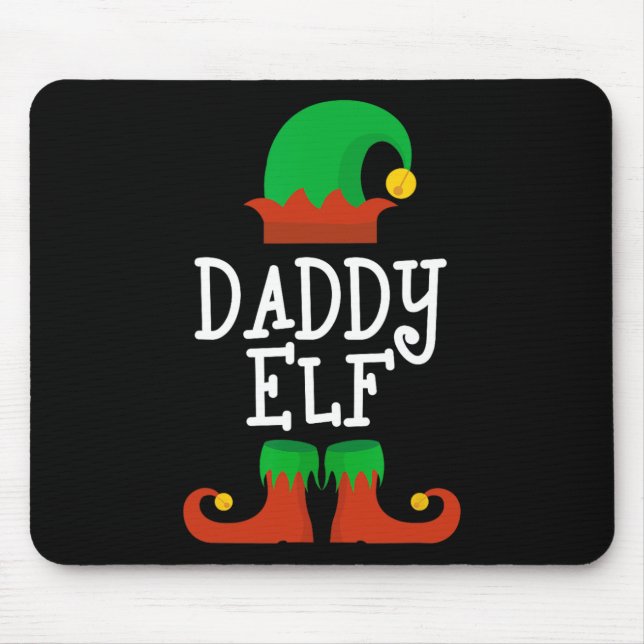 Alfombrilla De Ratón Familia Los Navidades Papi Elf Que Coinciden Con P (Frente)