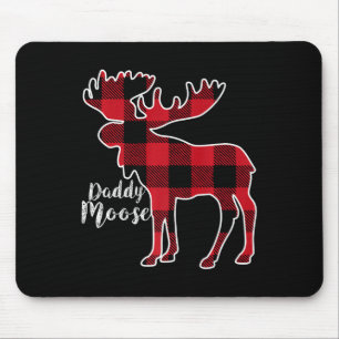 Alfombrilla De Ratón Familia Moose Red Plaid Buffalo Matanza Pajama