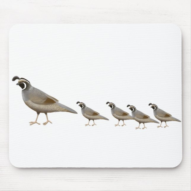 Alfombrilla De Ratón Familia Mousepad de las codornices (Frente)