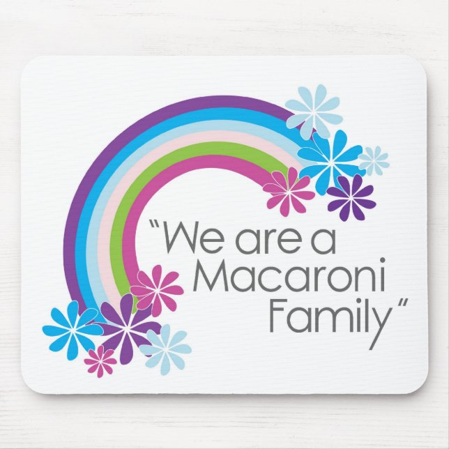 Alfombrilla De Ratón Familia Mousepad de los macarrones (Frente)