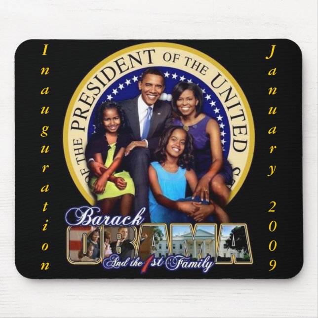 Alfombrilla De Ratón Familia-Mousepad de OBAMA-1ST (Frente)