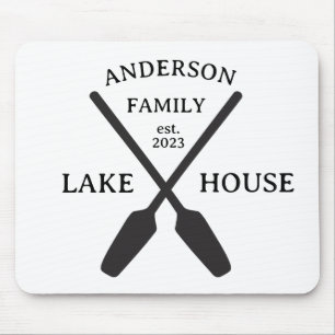 Alfombrilla De Ratón Familia Personalizada Nombre Casa Lago