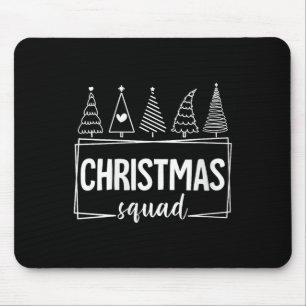 Alfombrilla De Ratón Familia Santa Xmas, escuadrón navideño femenino