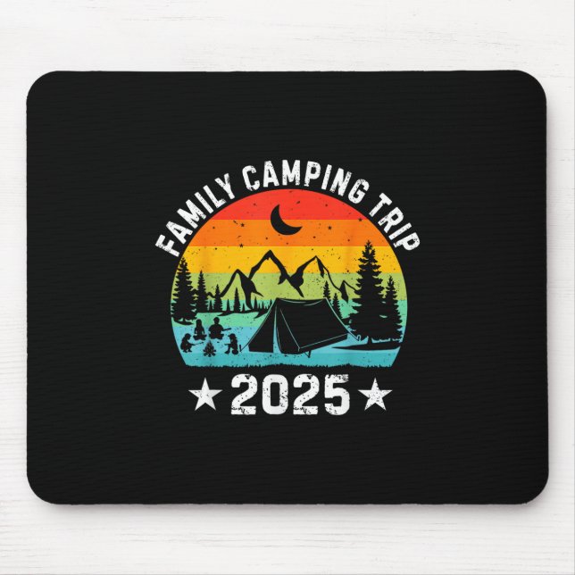 Alfombrilla De Ratón Family Camping Trip 2025 Matching Crew Summer Vaca (Frente)
