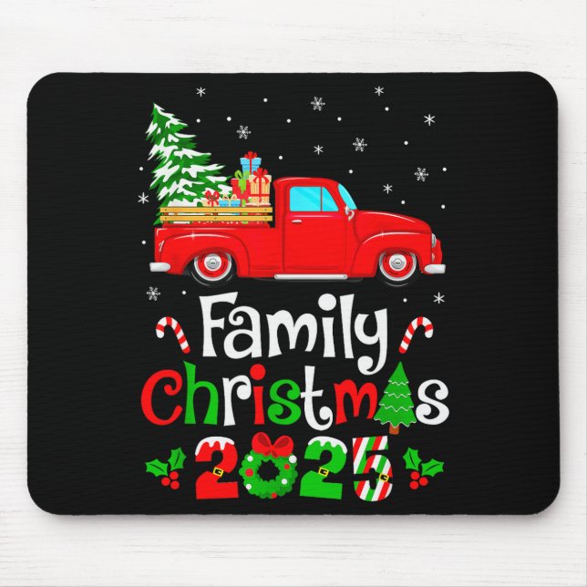 Alfombrilla De Ratón Family Christmas 2025 Truck Tree Squad Matching Xm (Frente)