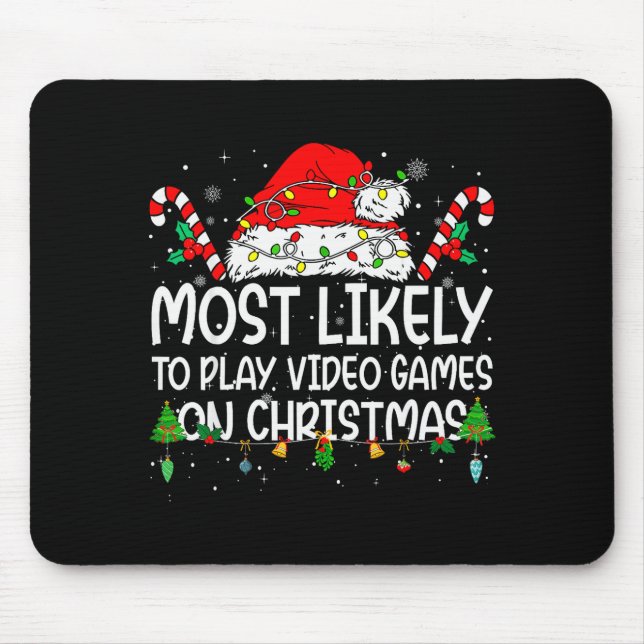 Alfombrilla De Ratón Family Matching Most Likely To Play Video Games On (Frente)