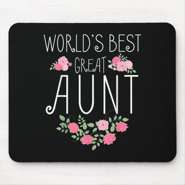 Alfombrilla De Ratón Family World's Great Aun Funny Auntie Ever Gift  (Frente)
