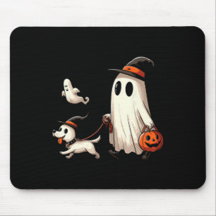 Alfombrilla De Ratón Famoso fantasma Walking Dog Spooky Season Hallowee