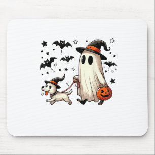 Alfombrilla De Ratón Famoso fantasma Walking Dog Spooky Season Hallowee