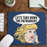 Alfombrilla De Ratón Famoso retro arte pop feminista anti patriarcado<br><div class="desc">Derribemos el regalo del patriarcado. Diseño de feminismo artístico pop retro para una mujer fuerte a favor de la elección votando por liderazgo femenino en nuestro país. Levántate por los derechos de las mujeres y el empoderamiento de las mujeres con este genial personalizado de humor político que presenta a un...</div>