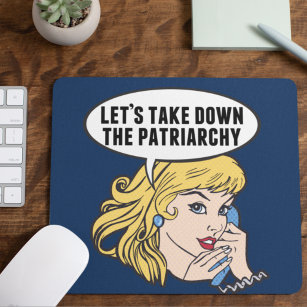 Alfombrilla De Ratón Famoso retro arte pop feminista anti patriarcado