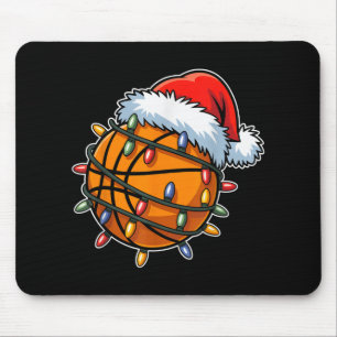Alfombrilla De Ratón Famosos Navidades de baloncesto iluminan Santa Ha