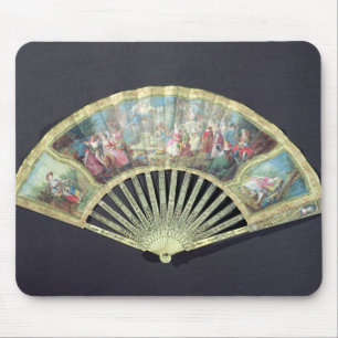 Alfombrilla De Ratón Fan de la corte, francés, siglo XVIII (marfil y