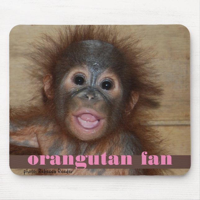 Alfombrilla De Ratón Fan del orangután del bebé (Frente)
