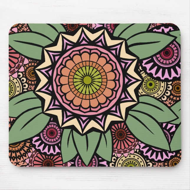 Alfombrilla De Ratón Fandango de Deco en naranja y verde (Frente)