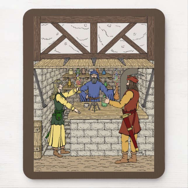 Alfombrilla De Ratón Fantasía Apothecary Shop (Frente)