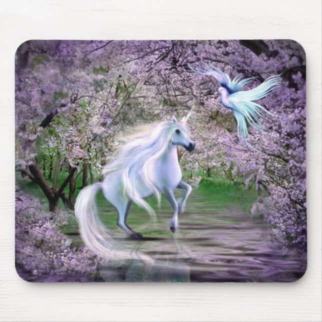 Alfombrilla De Ratón Fantasía de Spring Unicorn (Frente)