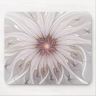 Alfombrilla De Ratón Fantasía floral, flor pastel moderna abstracta