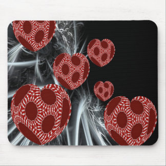 Alfombrilla De Ratón Fantasía Fractal Art Hearts Mousepad