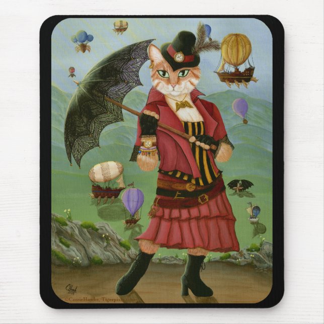 Alfombrilla De Ratón Fantasía gótica Mousepad del Victorian del gato de (Frente)