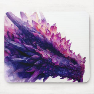 Alfombrilla De Ratón Fantasía Mística Ametista Crystal Dragon Bestia