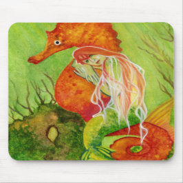 Alfombrilla De Ratón Fantasía Mousepad de la sirena del Seahorse