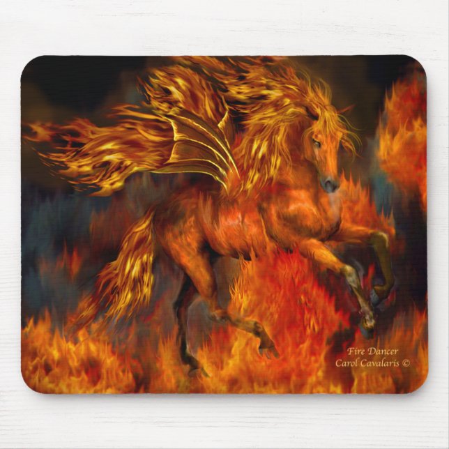 Alfombrilla De Ratón Fantasía Mousepad del bailarín del fuego (Frente)
