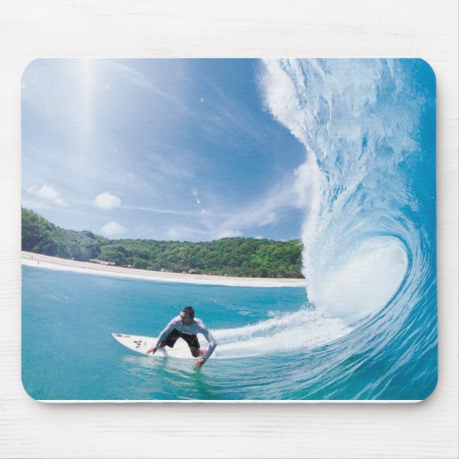 Alfombrilla De Ratón Fantasía que practica surf (Frente)