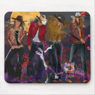 Alfombrilla De Ratón Fantasía Vaquera, logotipo personalizado, Mousepad