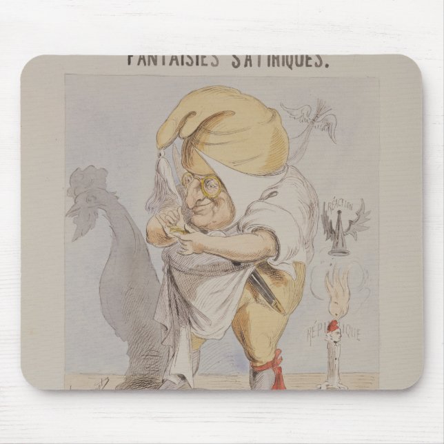 Alfombrilla De Ratón Fantasías satíricas, caricatura de Adolfo (Frente)