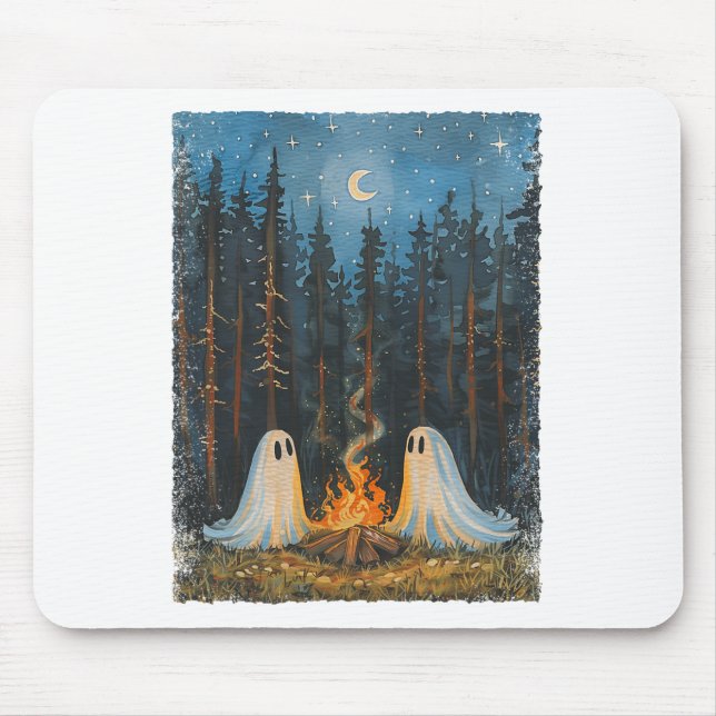 Alfombrilla De Ratón Fantasma Campfire Camping Lover Forest Gothic Hall (Frente)