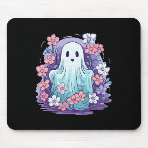 Alfombrilla De Ratón Fantasma Cuidada Con Flores En Los Niños Fantasma