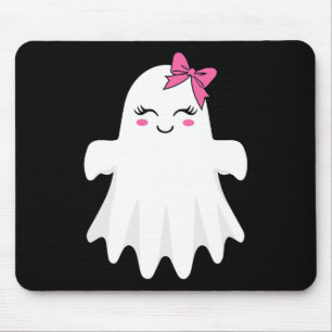 Alfombrilla De Ratón Fantasma Cuidada Con Vestido De Halloween De Bow B
