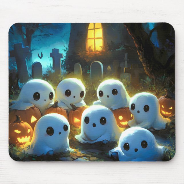 Alfombrilla De Ratón Fantasma de Halloween (Frente)