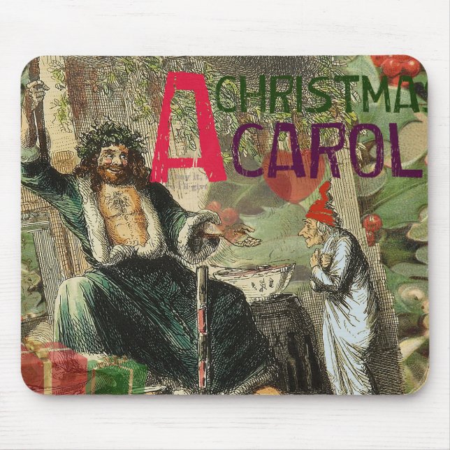 Alfombrilla De Ratón Fantasma del Ilustracion actual de Navidad (Frente)