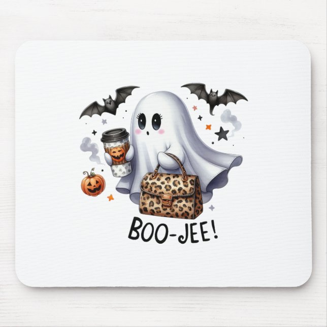 Alfombrilla De Ratón Fantasma Halloween Fantasma Fantasma de Halloween  (Frente)