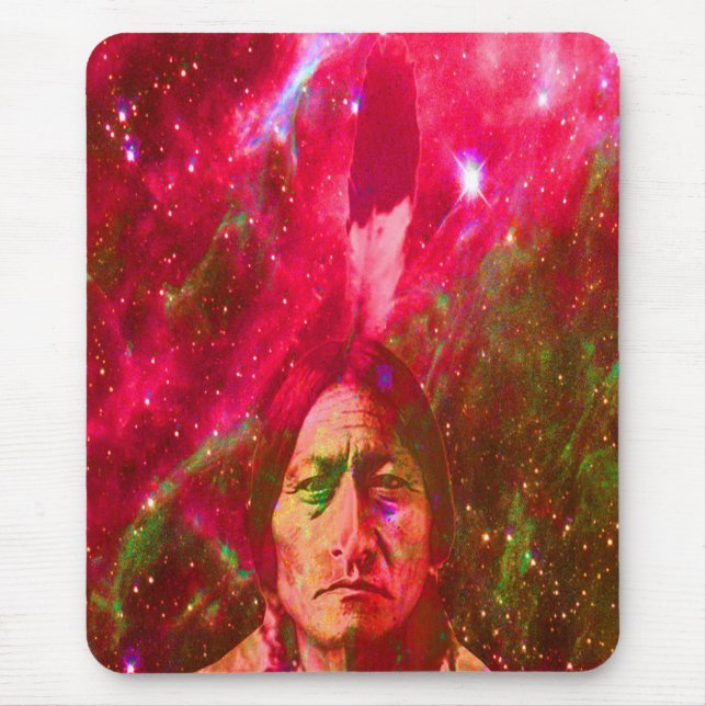 Alfombrilla De Ratón Fantasma nativa norteamericana de Sitting Bull (Frente)