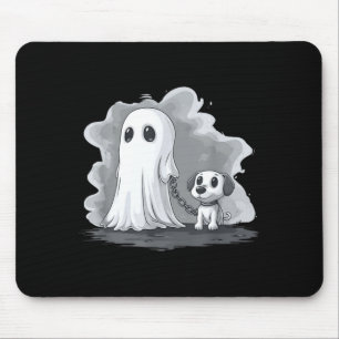 Alfombrilla De Ratón Fantasma sosteniendo cachorro de perro disfraz div