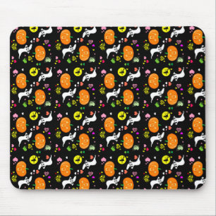 Alfombrilla De Ratón Fantasma y calabazas de Halloween