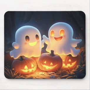 Alfombrilla De Ratón Fantasmas brillantes de Personalizado de Halloween