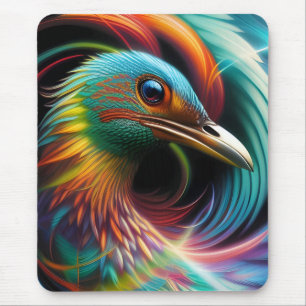 Alfombrilla De Ratón Fantasmas de pavo real coloridas