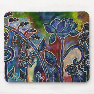 Alfombrilla De Ratón Fantástico Lotus Flower Garden Arte Original