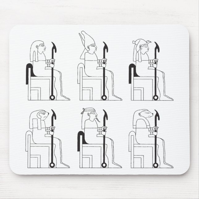 Alfombrilla De Ratón Faraones y dioses egipcios en la escuela (Frente)