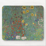 Alfombrilla De Ratón Farm Garden Sunflowers, de Gustav Klimt Painting<br><div class="desc">Obra maestra del pintor imperial austriaco Gustav Klimt : Jardín de granja con girasoles</div>