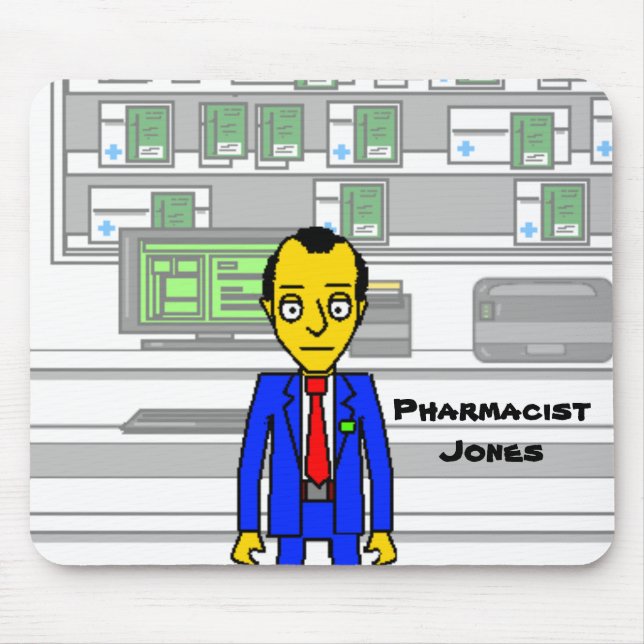 Alfombrilla De Ratón Farmacéutico Jones Mousepad (Frente)