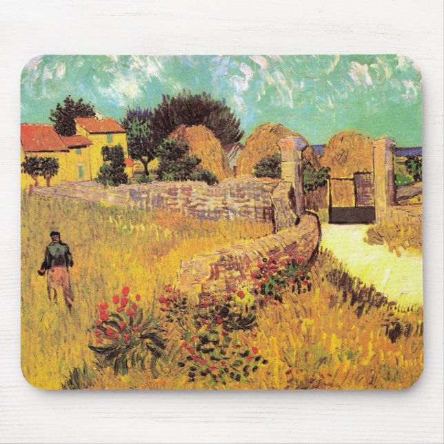 Alfombrilla De Ratón Farmhouse in Provence by Vincent van Gogh (Frente)