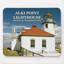 Faro Alki Point, Seattle Washington Mousepad