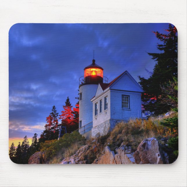 Alfombrilla De Ratón Faro bajo del puerto, Maine (Frente)